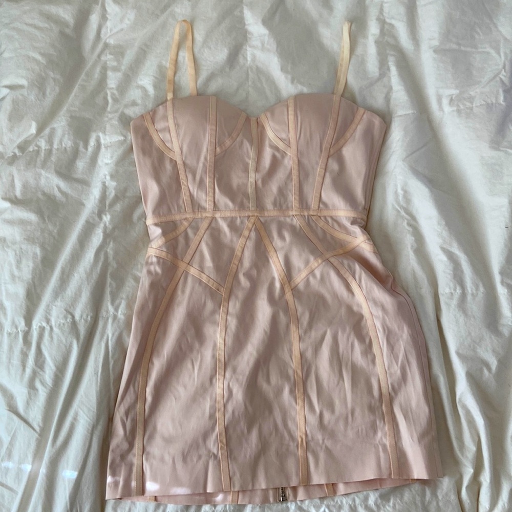 Light Pink Contour Mini Dress